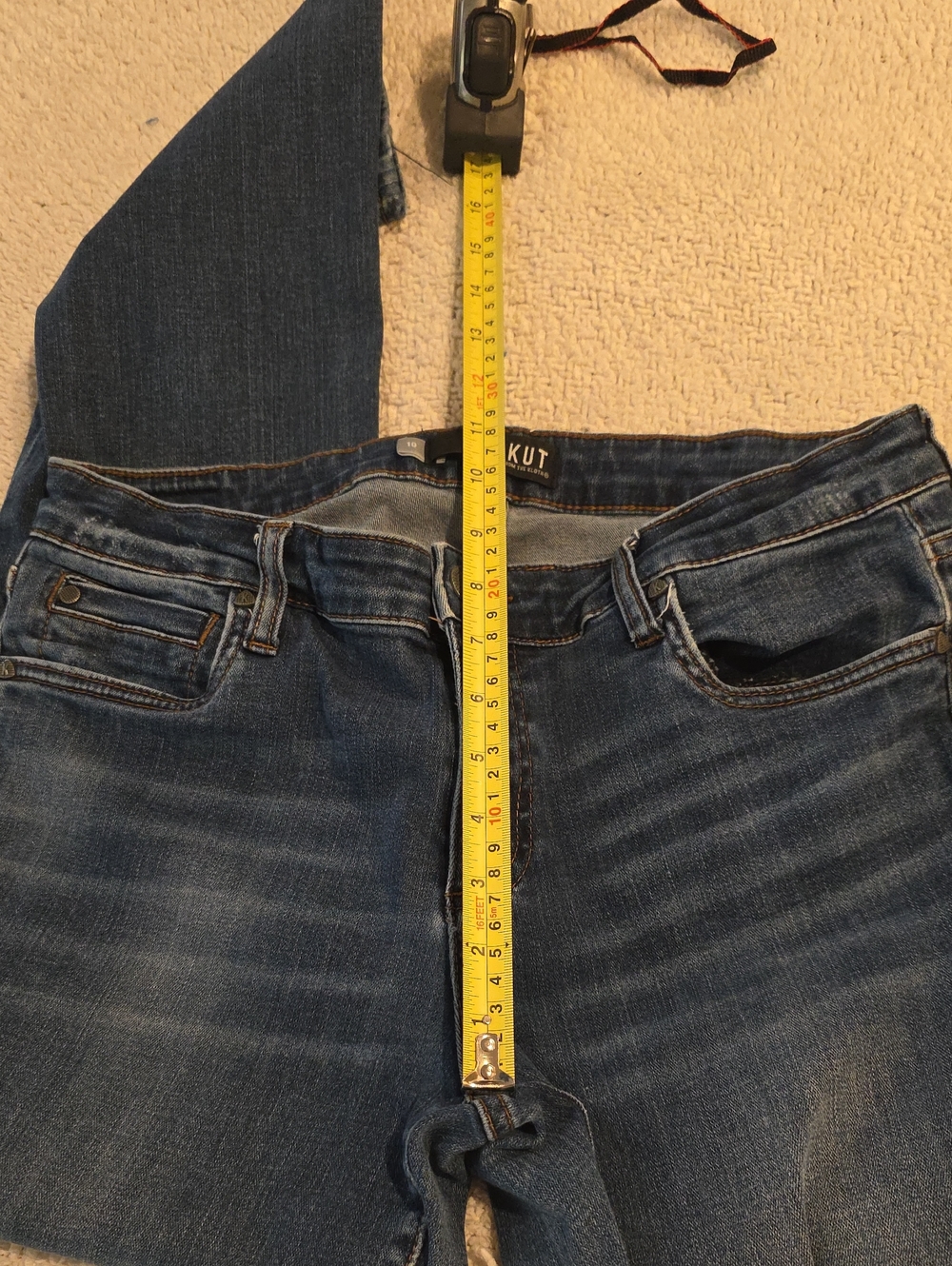 Kut from the Kloth Women's Dark Blue Rolled Cuff Jeans - Picture 4 of 11